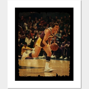 Jerry West - Vintage Design Of Basketball Posters and Art